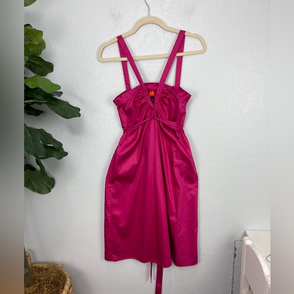 Hugo Boss Fuchsia Pink Halter Shift Dress - Picture 2 of 8